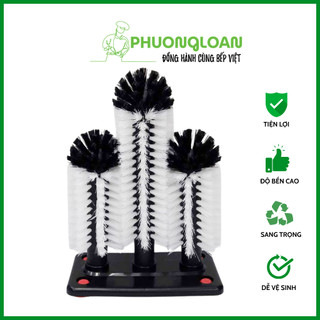 Cọ rửa ly 3 đầu rửa ly nhanh chóng, chuyên dụng
