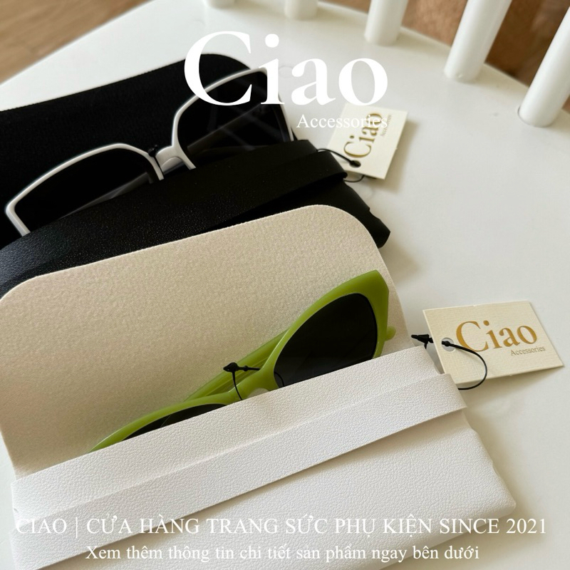 [HOẢ TỐC 1H] Túi/ Hộp đựng kính trơn chống thấm nước đơn giản Ciao accessories