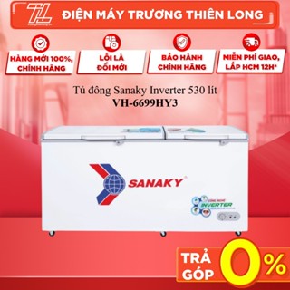 [NHẬP MÃ GIẢM 10%] VH-6699HY3 - Tủ đông Sanaky Inverter 530 lít VH-6699HY3 DÀN ĐỒNG