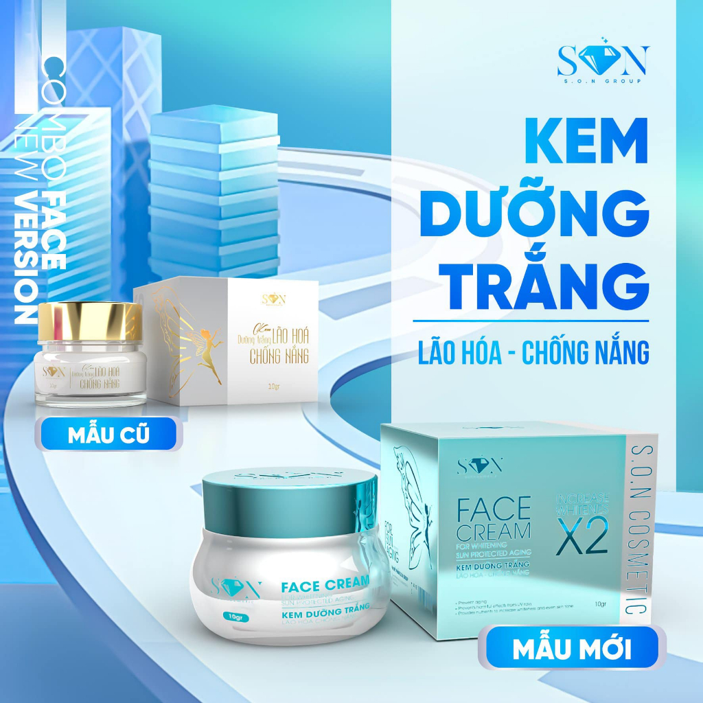 KEM FACE S.O.N DƯỠNG TRẮNG X2 MẪU MỚI 2024 TRẮNG DA CHỐNG LÃO HÓA CHỐNG NẮNG