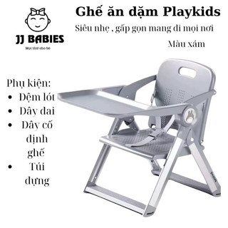 Ghế ăn dặm gấp gọn siêu nhẹ Playkids thích hợp mang đi du lịch