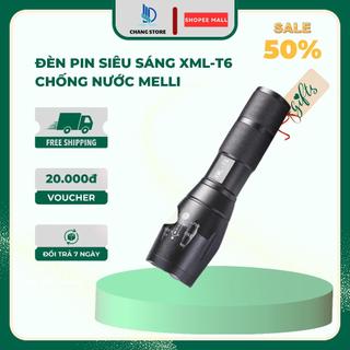 Đèn pin siêu sáng XML-T6 chống nước, thiết kế nhỏ gọn, tiện dụng, tầm chiếu sáng rộng