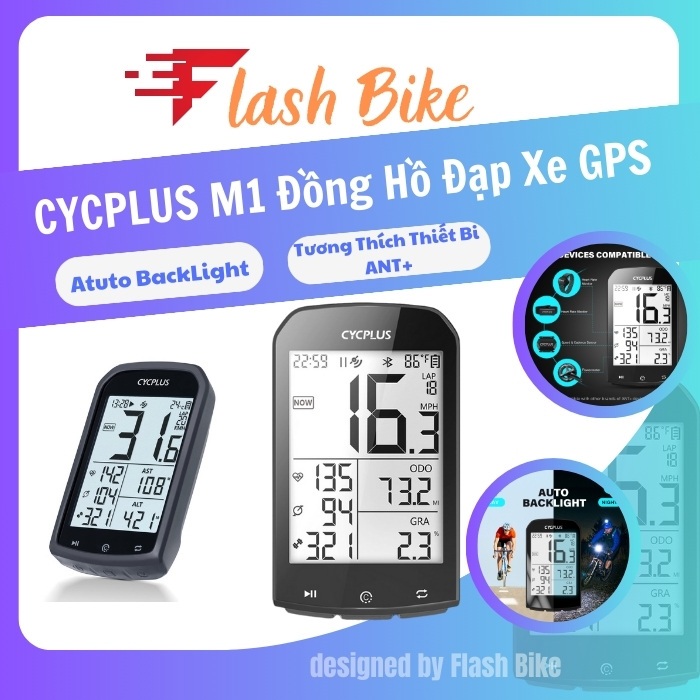 Đồng Hồ Xe Đạp CYCPLUS M1 Kết Nối GPS Tương Thích Với Strava Garmin Dành Cho Xe Đạp MTB/Road