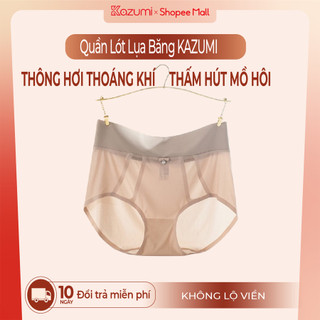 Quần Lót Lụa Băng KAZUMI, Quần Chip Nữ Cạp Cao Nâng Mông Thiết Kế Thông Hơi Thoáng Khí A35
