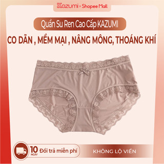 Quần Su Ren Cao Cấp KAZUMI, Quần Lót Nâng Mông Cạp Vừa Siêu Co Dãn Mềm Mại A43