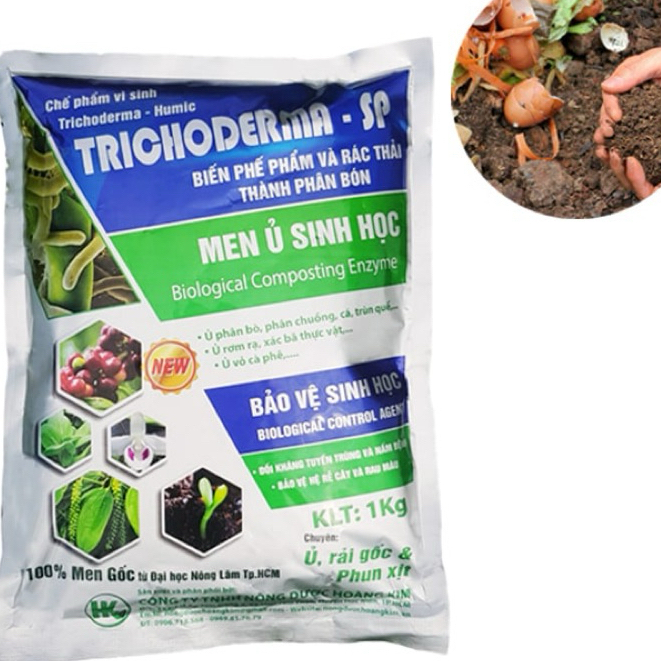 Phân Vi Sinh, Men Ủ Phân - Chế Phẩm Sinh Học Trichoderma (Nấm Đối Kháng) Túi 200gr - 1Kg
