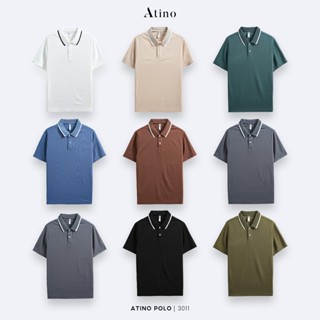  Áo Polo Nam Viền Cổ ATINO thanh lịch vải cá sấu Cotton cao cấp thoáng mát chuẩn form PL9.3011 