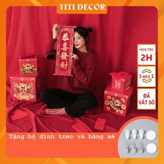 [Quà tặng - Size Lớn] Background Trang Trí Tết, Trung Thu, Vải Phông Nền Màu Đỏ, Decor Tết Âm Lịch, Trang Trí nhà cửa