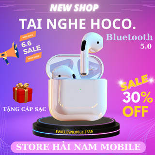 Tai nghe bluetooth, tai nghe hoco EW03plus/ES39 bluetooth 5.0 hỗ trợ sạc không dây,định vị,pin250mAh