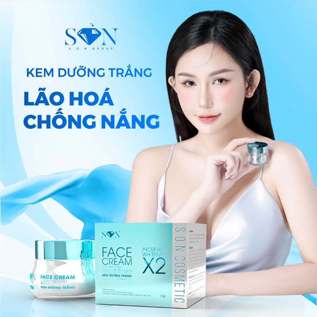 KEM FACE S.O.N DƯỠNG TRẮNG X2 MẪU MỚI 2024 TRẮNG DA CHỐNG LÃO HÓA CHỐNG NẮNG