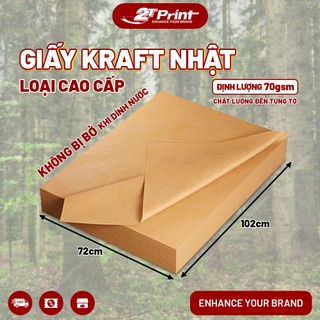 Giấy Xi Măng, Giấy Kraft Nhật Cao Cấp Size 51x72cm & 72x102cm Gói Hàng, Gói Quà Vintage, Bao Tập, Bọc Vở, Loại Dai Bền