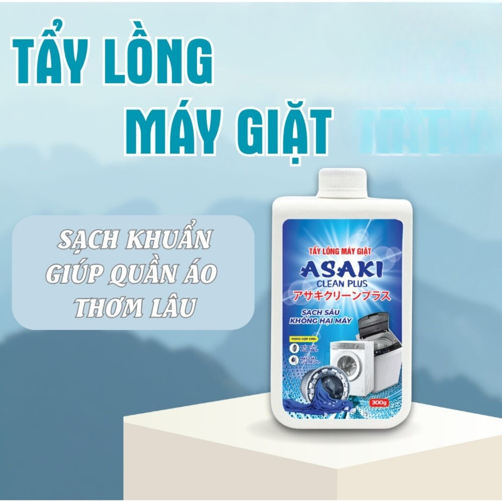 Bột Tẩy Lồng Máy Giặt ASAKI Vệ Sinh Lồng Máy Giặt Tẩy Các Vết Bẩn Tích Tụ  Chống Nấm Mốc Loại Bỏ Mùi Hôi