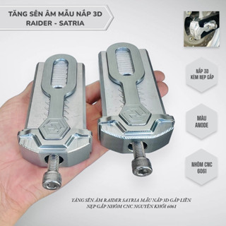 Tăng sên âm Raider Satria mẫu nắp 3D gắn liền nẹp gấp nhôm cnc nguyên khối