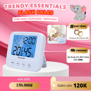 Nhiệt kế phòng điện tử Bamboo Life ẩm kế 3 trong 1 đo nhiệt độ và độ ẩm phòng ngủ cho bé