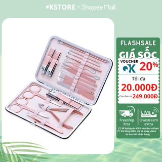 Bộ Bấm Móng Tay 18 Món Cao Cấp Nhỏ Gọn, Kìm Cắt Móng Tay Chân Làm Nail Tiện lợi ( Chính Hãng )