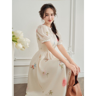 váy tơ cổ trụ xếp li eo Vanessa dress thanh lịch tôn dáng HOIVU