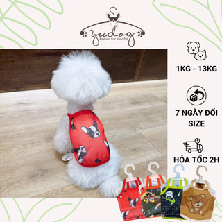 Áo lưới 2 dây phom croptop cho thú cưng yudog