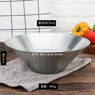 Tô inox miệng loe inox đựng salad, bát nox miệng loe, tô đựng rau, đồ ăn chọn món, bát hình mũ ngược inox 304