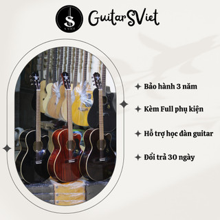 Đàn guitar acoustic cho người mới tập chính hãng S Việt mã CV120 và CV135