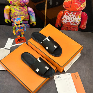 [ Ảnh thật + Video thật ] Dép HM Đế Gỗ Nam màu đen Cao Cấp - Dép Chữ H Bản Da Thật Đế Gỗ Hàng Quảng Châu