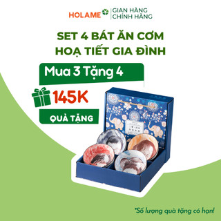 Sét 4 bát ăn cơm gia đình hạnh phúc
