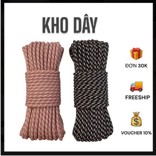 10 mét - Dây dù tròn 4mm có lõi mịn + chắc tay dùng làm macrame, thời trang, cột & cố định đồ vật