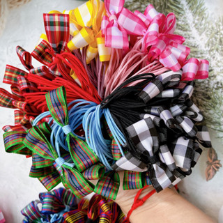 Set 100 dây cột tóc nơ giá rẻ