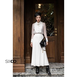 Chân váy lụa trắng sixdo