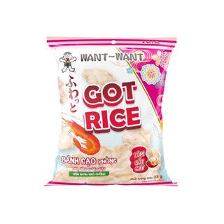 Bánh gạo phồng got rice vị tôm sốt cay want want 25g