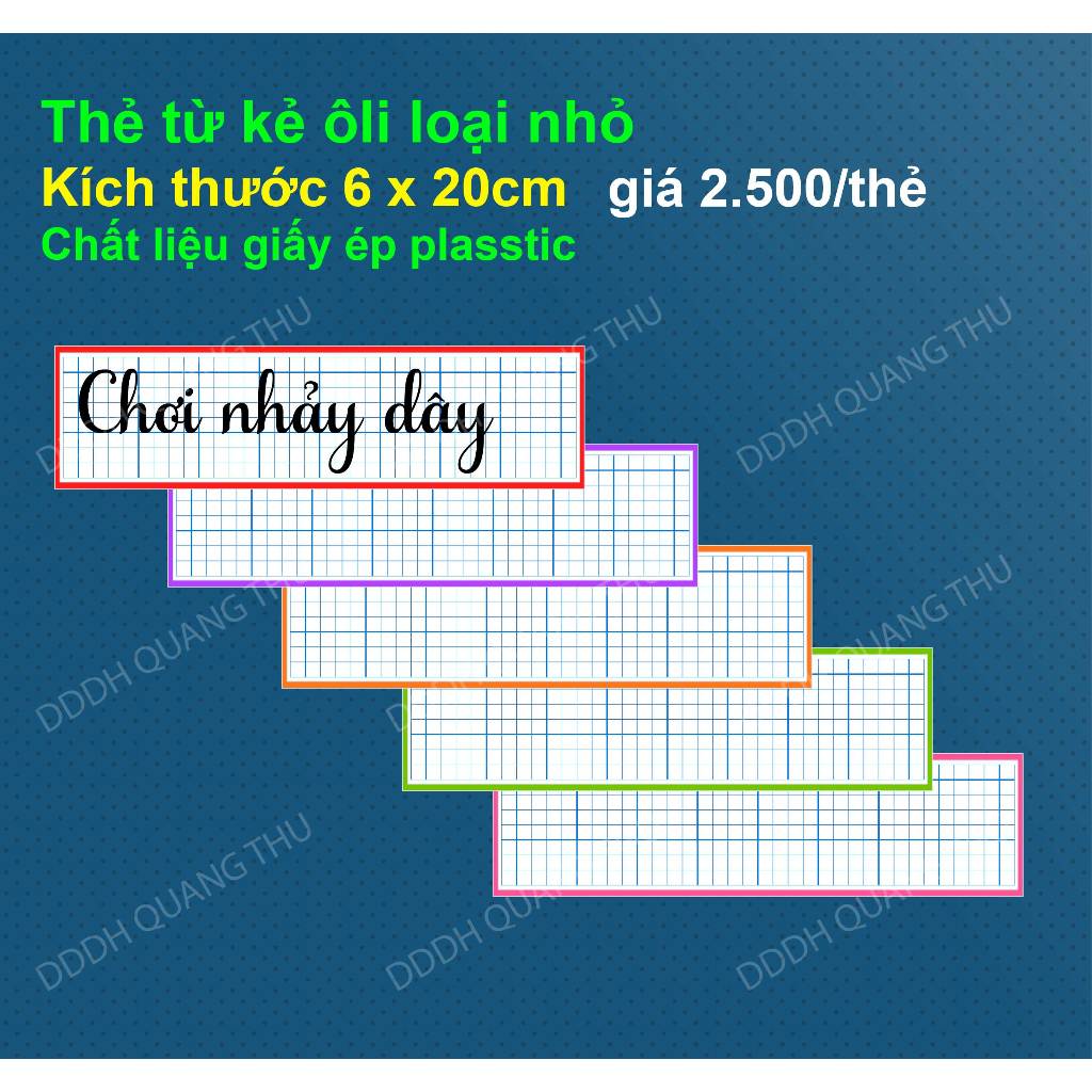 [Đồ dùng dạy học] Thẻ ô ly nhỏ
