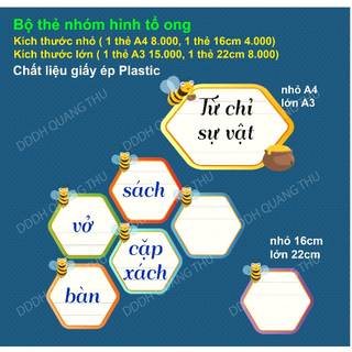 Bộ thẻ nhóm hình tổ ong