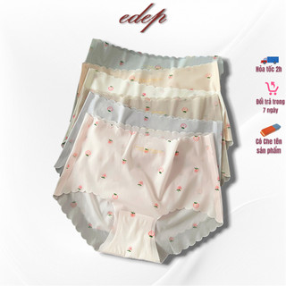 Set 5 Quần lót nữ su tơ trái dâu tàng hình, không lộ viền hàng cao cấp EDEP 010