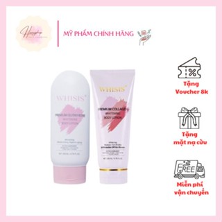   HỎA TỐC Kem Body Dưỡng Trắng Da Chống Nắng Nâng Tone WHISIS Premium Collagen Whitening Body Lotion 200ml chính hãng 