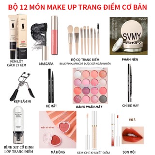 Bộ trang điểm 12 món đầy đủ LAMEILA tiện lợi bộ trang điểm cá nhân từ a đến z bộ makeup nội địa trung