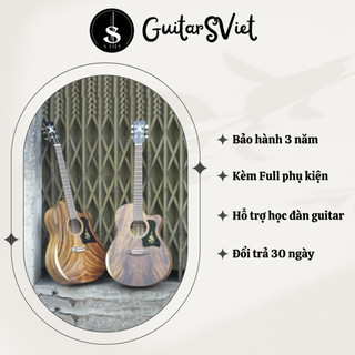 Đàn guitar acoustic gỗ thịt cao cấp chính hãng S Việt mã ES25Pro ES180Suppro và ESAC25