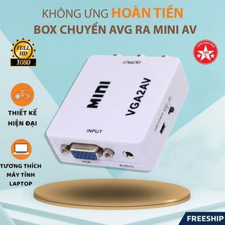 Box chuyển đổi AV sang mini VGA Hỗ trợ độ phân giải Chuyển tín hiệu AV to VGA