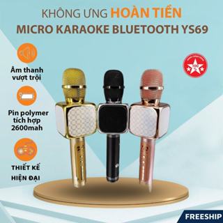 Micro karaoke bluetooth không dây YS69, Micro kèm loa mẫu mới 2024 - Rep 1:1 BH 24 tháng