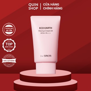 [Bản mới] Kem Chống Nắng Nâng Tone The Saem Eco Earth Pink Sun Cream EX