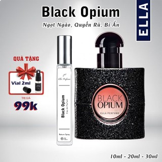 Nước Hoa Nữ Black Opium Chính Hãng ELLA PERFUME (10ml / 20ml / 30ml) - Cafe Vani Thơm Ngọt Ngào, Quyến Rũ, Sang Trọng