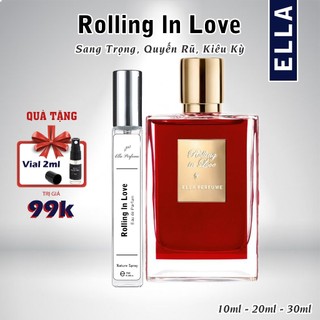 Nước Hoa Nữ Rolling In Love (Rắn Đỏ) Chính Hãng ELLA PERFUME Chai 10ml - Hương Thơm Quyến Rũ, Sang Trọng