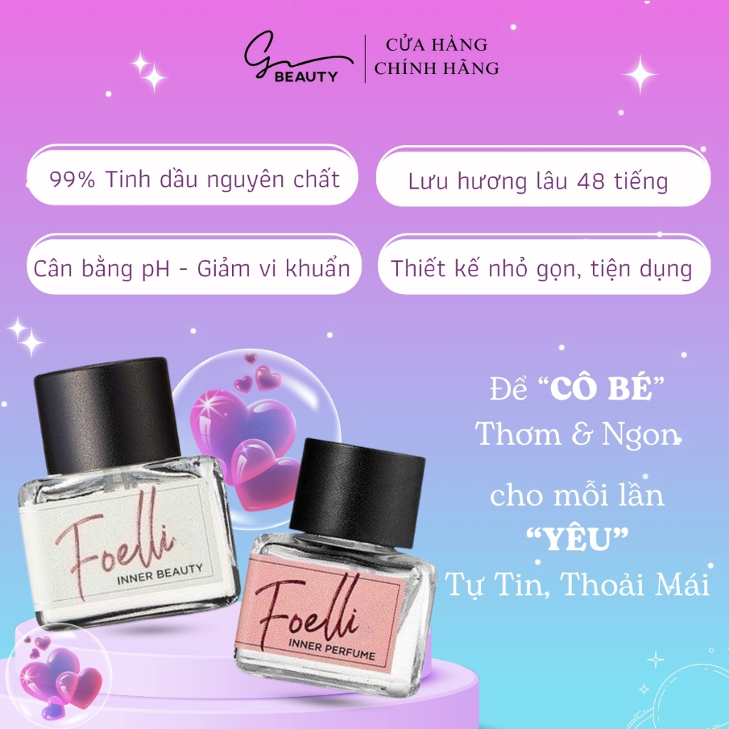 Nước hoa vùng kín Foelli G Beauty nước hoa cô bé,giảm mùi hôi nấm ngứa xịt thơm vùng kín vùng kín thơm ngon dầu thơm 5ml