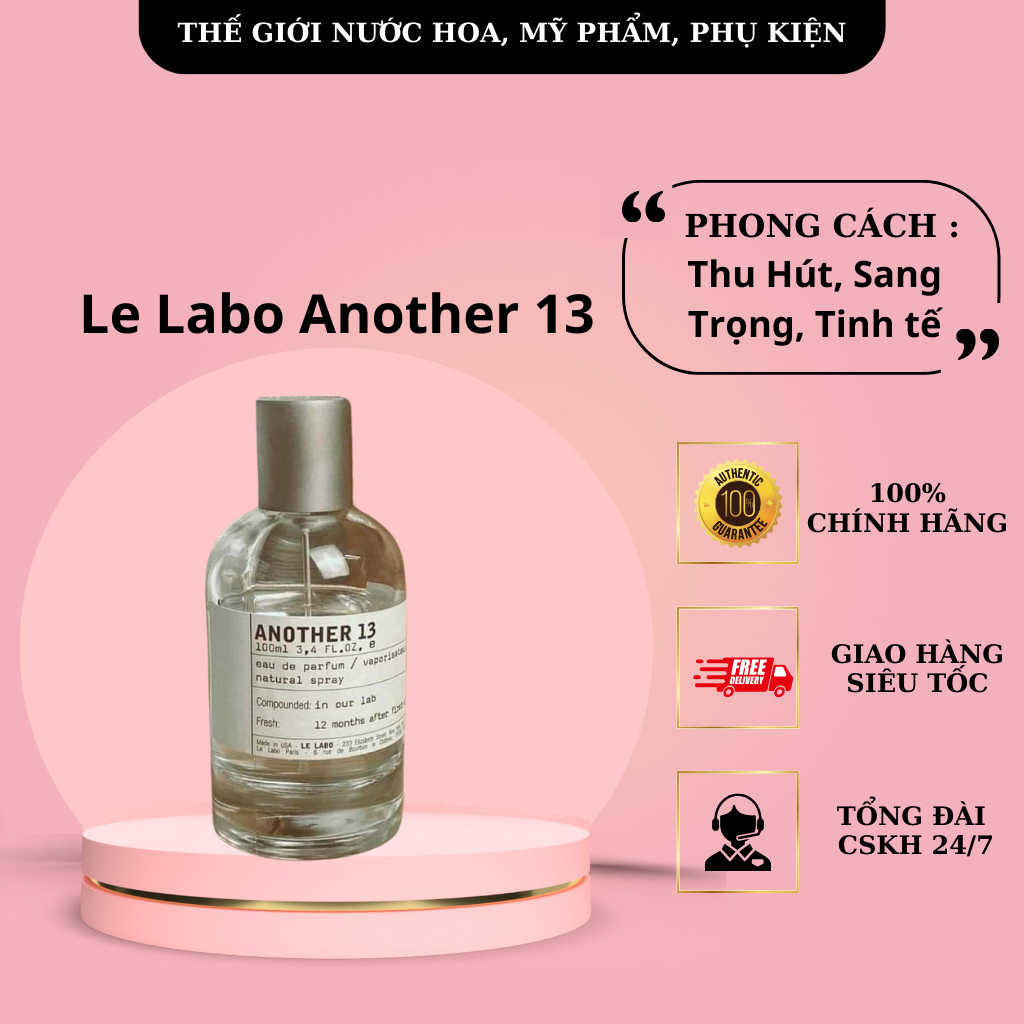 Nước Hoa Unisex Le Labo 13 Eau de Parfum Chiết 10ml - full box Hương Thơm Sang Trọng, Thu Hút.