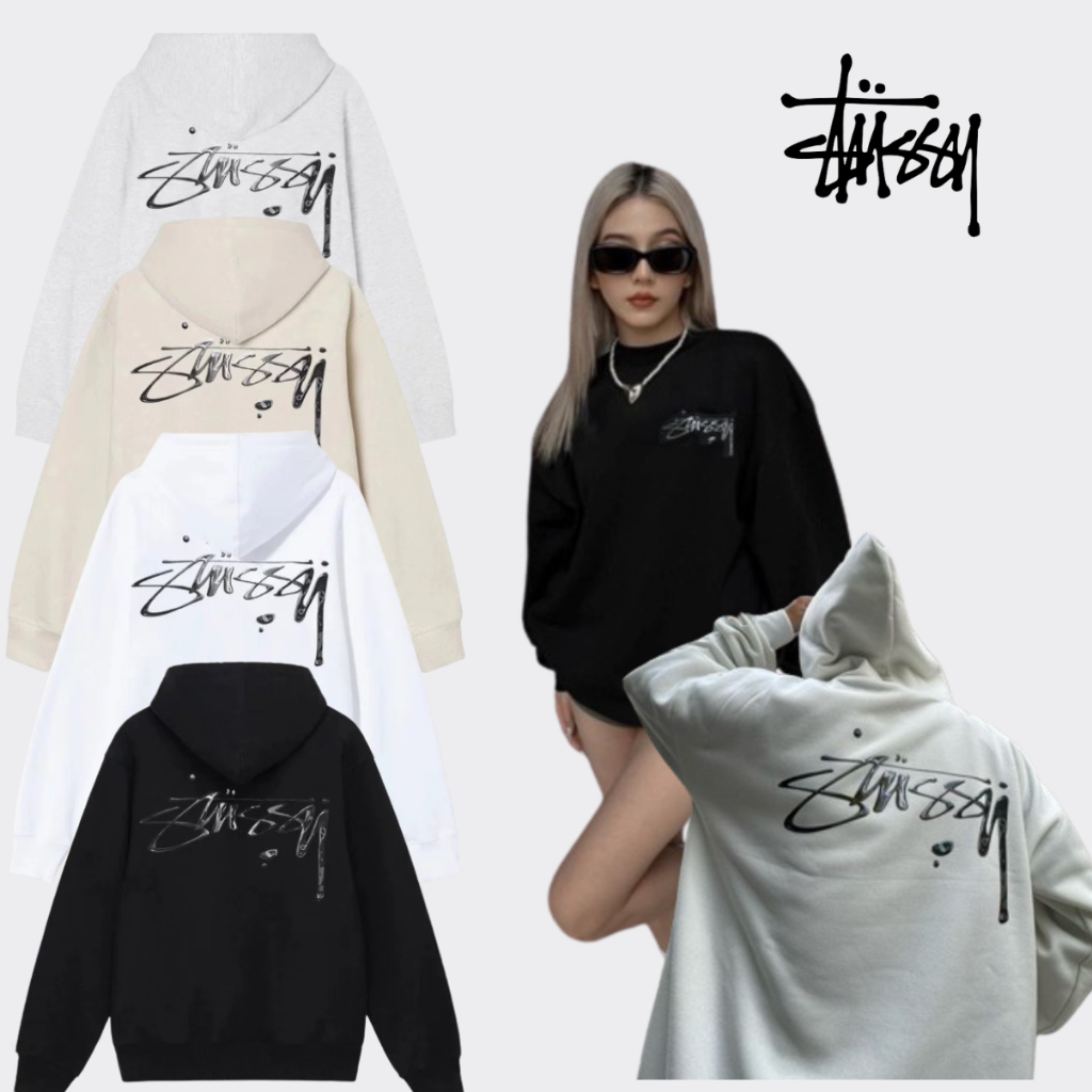 Áo hoodie zip nỉ Stussy Mercury Thủy Ngân chất nỉ bông cao cấp chuẩn form unisex chính hãng , áo hoo