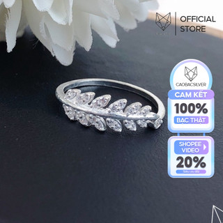 Nhẫn Bạc Ta S925 CaoBac Silver Hình Chiếc Lá Phong Cách Hàn Quốc Cho Nữ - Trang Sức Cáo Bạc JEWELLERY