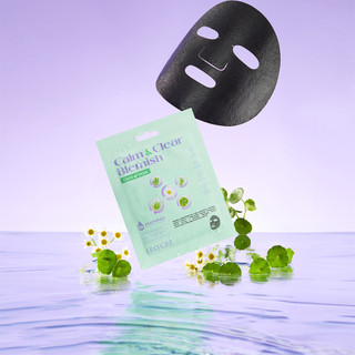 Mặt Nạ Than Hoạt Tính Lro'Cre Calm & Clear Blemish Control Mask 125g/ 5 Miếng