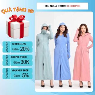 Áo khoác chống nắng toàn thân dáng dài cho nữ chất vải kim cương thông hơi cao cấp