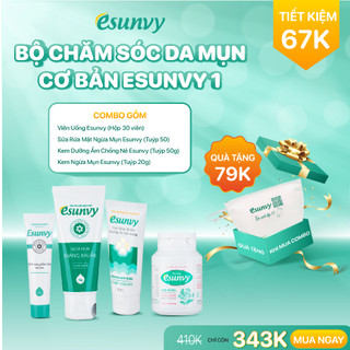 Bộ Chăm Sóc Da Mụn Esunvy Với 4 Bước Cơ Bản - Giúp Sạch Mụn, Hết Thâm, Mờ Sẹo, Lành Tính, Hiệu Quả CSDMCB