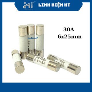 Cầu chì sứ 30A 250V 6X25mm chất lượng tốt (túi 5 chiếc)