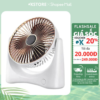 Quạt Tích Điện Để Bàn Nhỏ Gọn - Quạt Tích Điện Mini 3 Chế Độ Gió Chân Sạc USB Tiện Lợi (Chính Hãng )