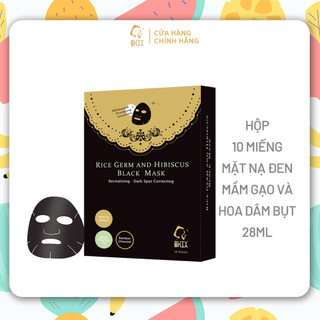 Hộp 10 miếng Mặt nạ đen BUTYBUTY mầm gạo và hoa dâm bụt 28ml